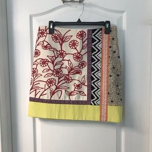Leifnotes embroidered & embellished skirt size 8
